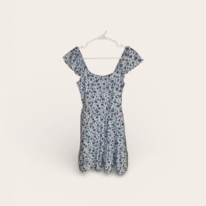 Hollister Floral Blue Dress